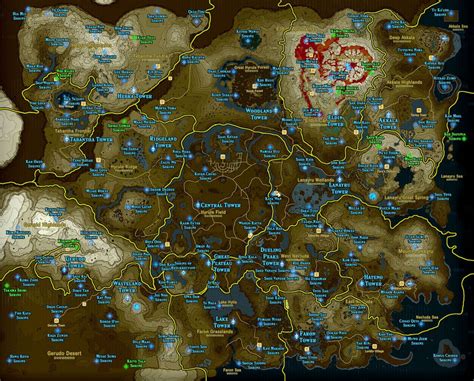 shrine map botw|übersicht aller schreine zelda.